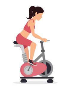 ¿Cuál es la posición correcta del cuerpo al utilizar una bicicleta de spinning?